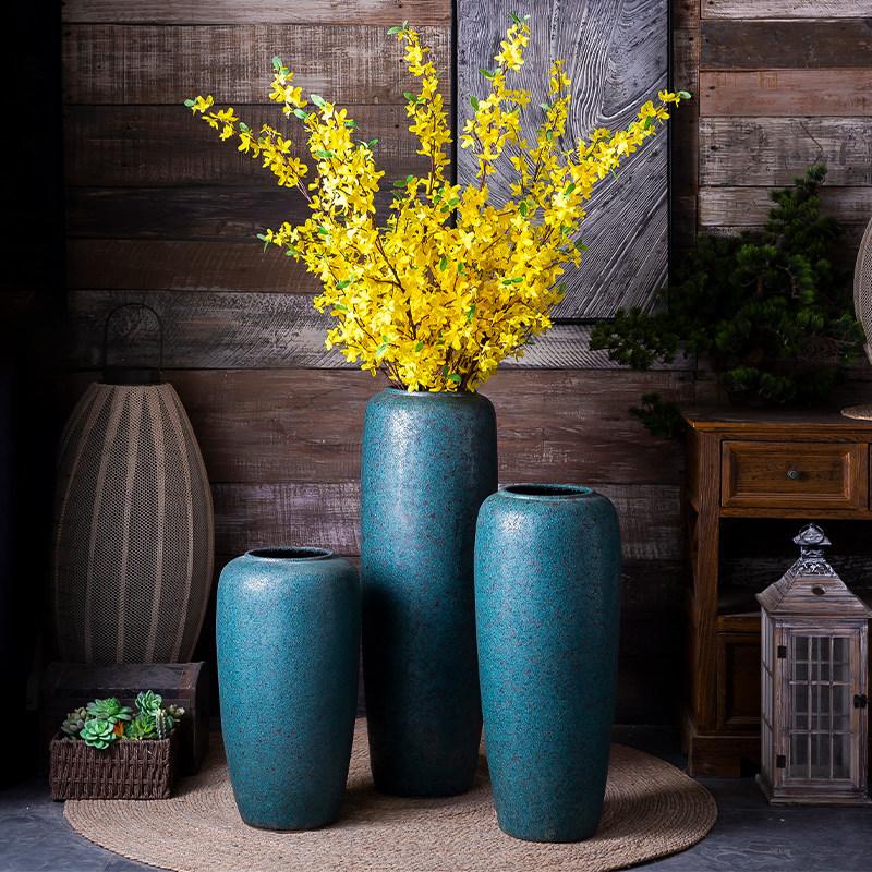 Holly light of large vase key-2 luxury large sitting room be born long I and contracted dry flower arranging ceramic decoration furnishing articles