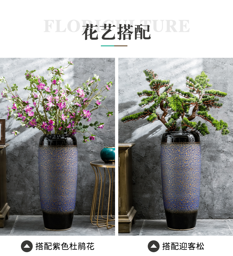 Jingdezhen ceramic hotel new Chinese style villa large vases, the sitting room porch flower arranging, decorative flower arranging furnishing articles