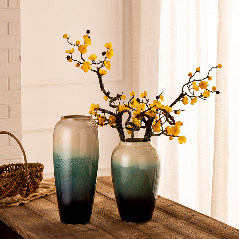 Vase furnishing articles clay ceramic dried flowers sitting room adornment flowers water table to restore ancient ways of jingdezhen porcelain Vase