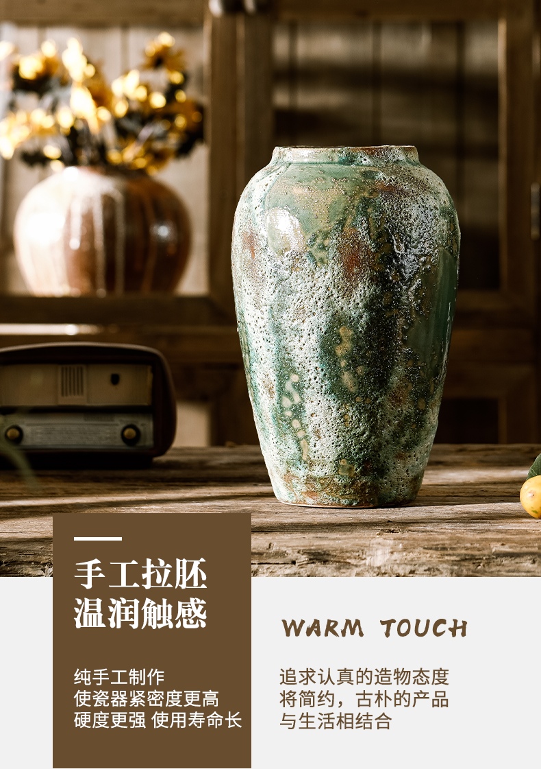 Dried flower vase of jingdezhen ceramics sitting room adornment is placed porcelain pottery flower arranging flower implement restoring ancient ways table decoration