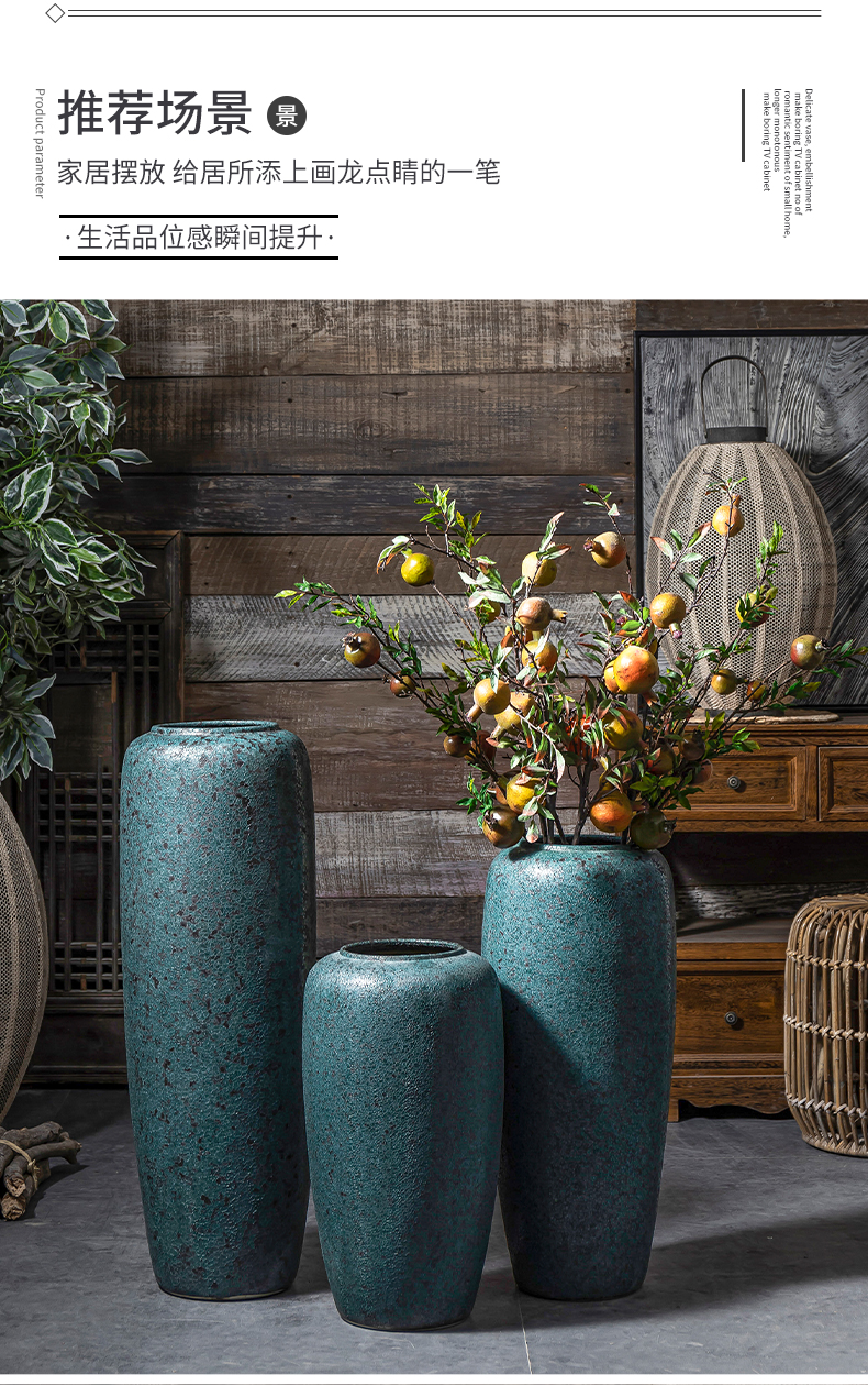 Restoring ancient ways of large ceramic vase do old furnishing articles dried flower arranging flowers sitting room adornment hotel courtyard coarse some ceramic pot