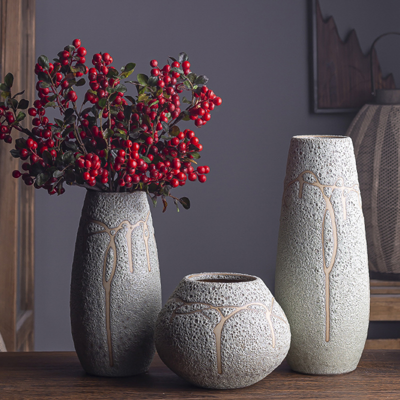 American restaurant sample room soft adornment ceramic flower vases, flower arrangement sitting room porch tea table restoring ancient ways, furnishing articles