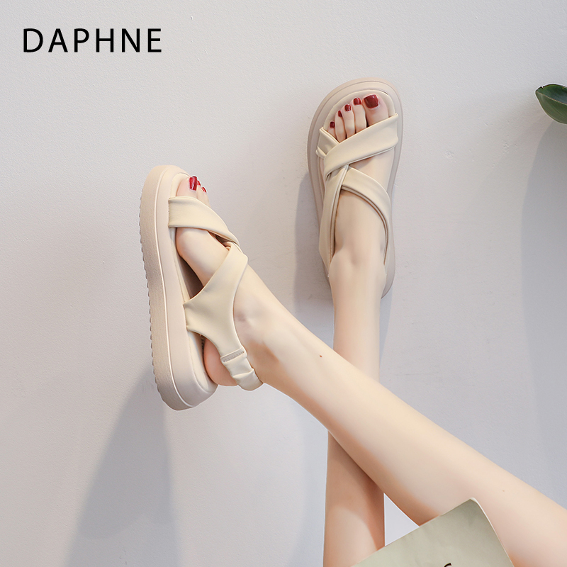 Daphne Women's Sports Sandals 2026 New Summer French-Style Thick-Soled Platform Roman Beach Sandals