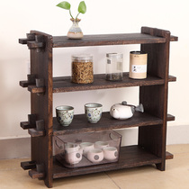 Solid wood Bogu rack Duobao pavilion multi-layer bonsai display rack Storage rack Purple sand teapot tea set rack decoration display rack