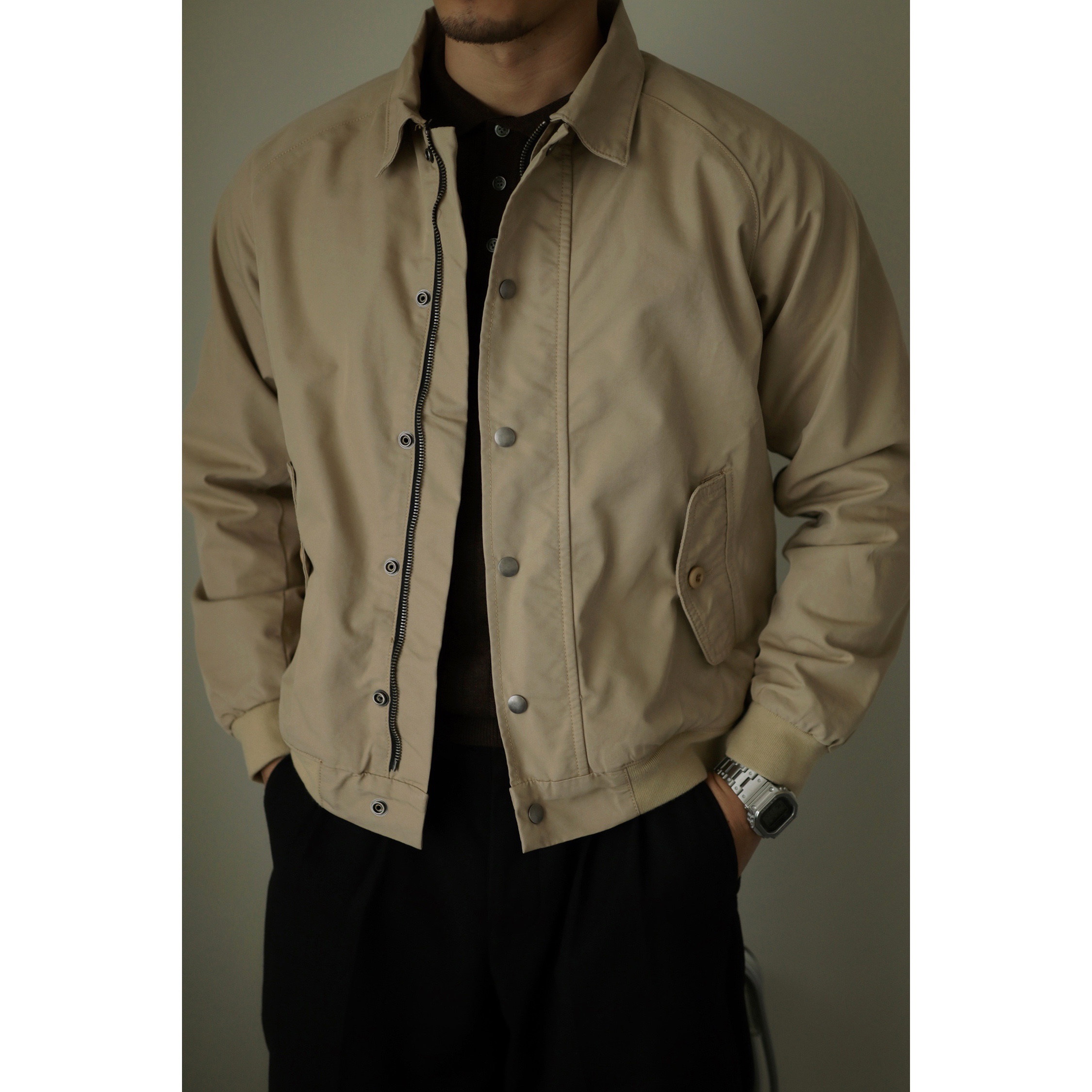 Chaimi capsized commuter G9 jacket man American vintage retro bracelet commuter base jacket Amei click the spring dress
