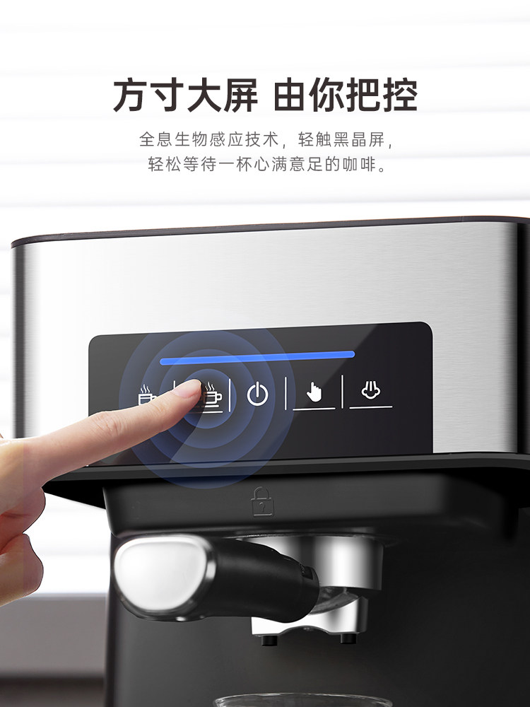 Zuozuomo Coffee Machine Is a Semi-Automatic Small Espresso Instant Coffee Machine for Home Use, Commercial Steam Milk Frother All-In-One Coffee Maker