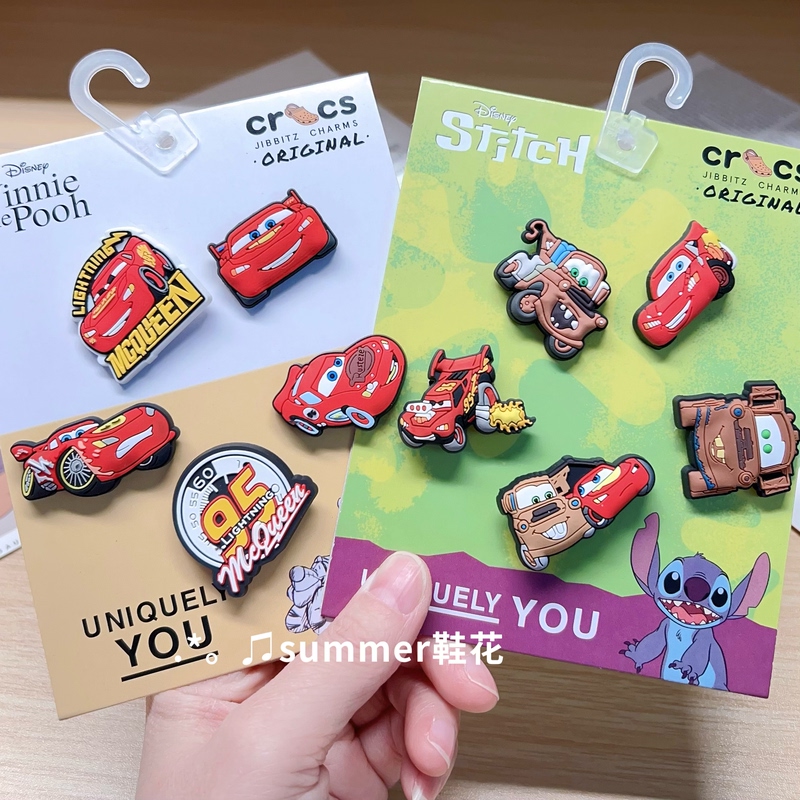 Croc Shoe Charms Accessories Compatible with Crocs Shoes, Decorative Cartoon Mcqueen Car Shoe Charms, Fun Shoe Decorations