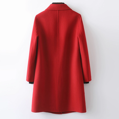 Элитное двусторонное кашемировое шерстяное шерстяное пальто, демисезонная куртка, коллекция 2022