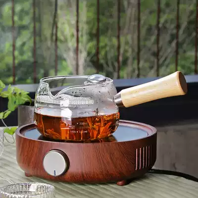 Taiwan Yilong high temperature resistant side glass cooking teapot tangerine peel white tea brewing machine black crystal stove tea stove brewing teapot