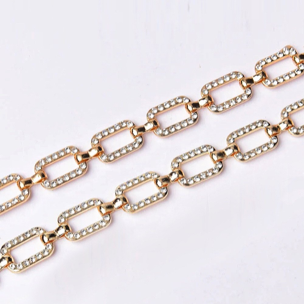 Golden 100 lap adjustable underwear harness chain one-piece dress Shoulder Strap Dress Wedding Dress Replacement Metal Feel Accessory-Taobao