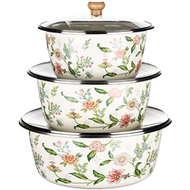 Housewarming tableware is a gift for my best friend to move into her new house a beautiful kitchen set of 3 pieces and a basin with a lid food grade