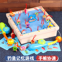 Baby Fishing Memory Toy Puzzle Force Infant Child Early Education Enlightenment 1-2-year-old half male girl 3 Brain 4