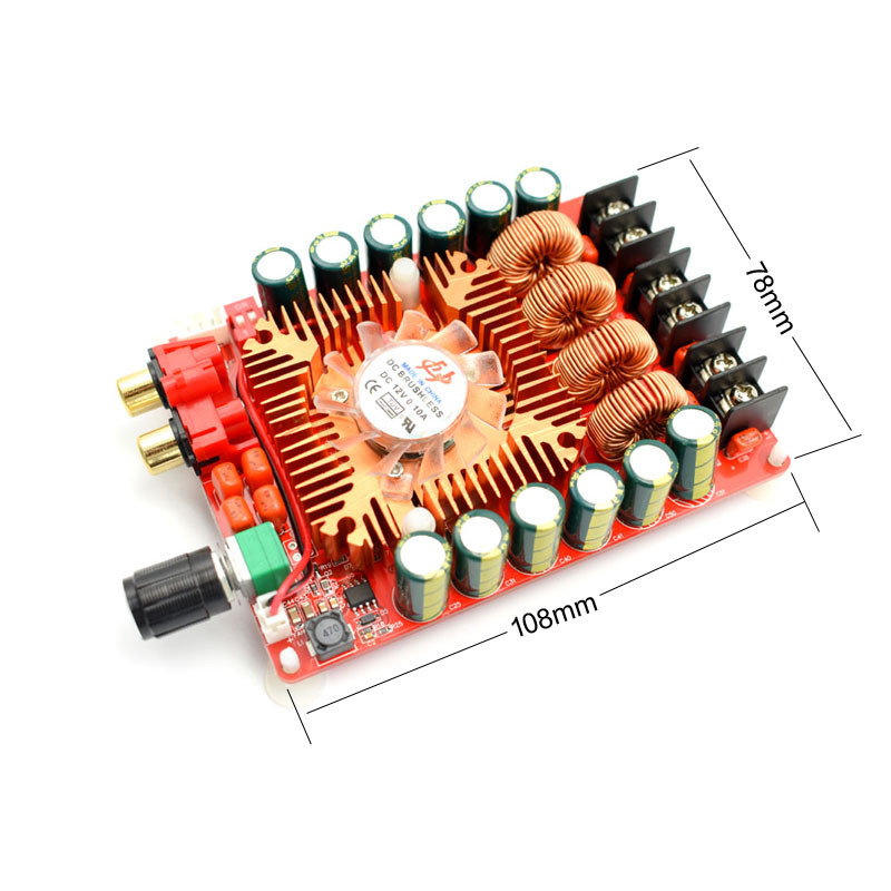 TDA7498E Fever Zero Noise 2*160W High Power Digital Power Amplifier Board Household DC 12V-36V