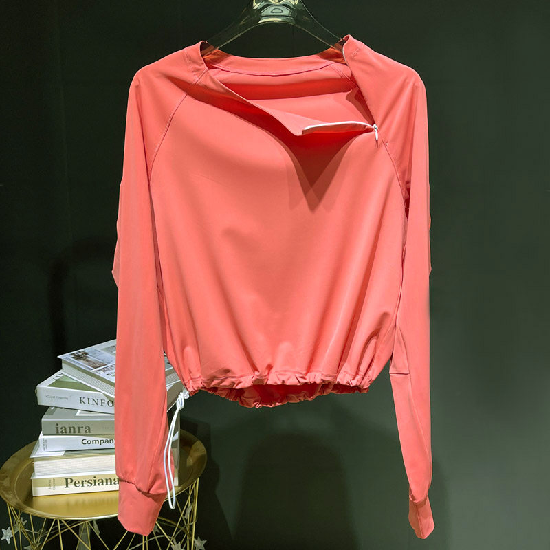 Yoga Clothing 2021 new running T - shirt professional high - end long sleeve dry - loose fashion fitness suit women's coat