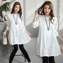 Pregnant women spring dress set fashion models do not show the spring belly cover tide mother two-piece set of pregnant women spring and autumn models