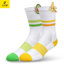 Left and right basketball socks BA2005 spring and summer Breathable High-top towel bottom sports socks female fruit park series