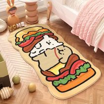 2024 Cartoon Line Puppy Carpet Cute Girl Room Bedroom Bedside Floor Mat Childrens Room Shaped Imitation Sheep