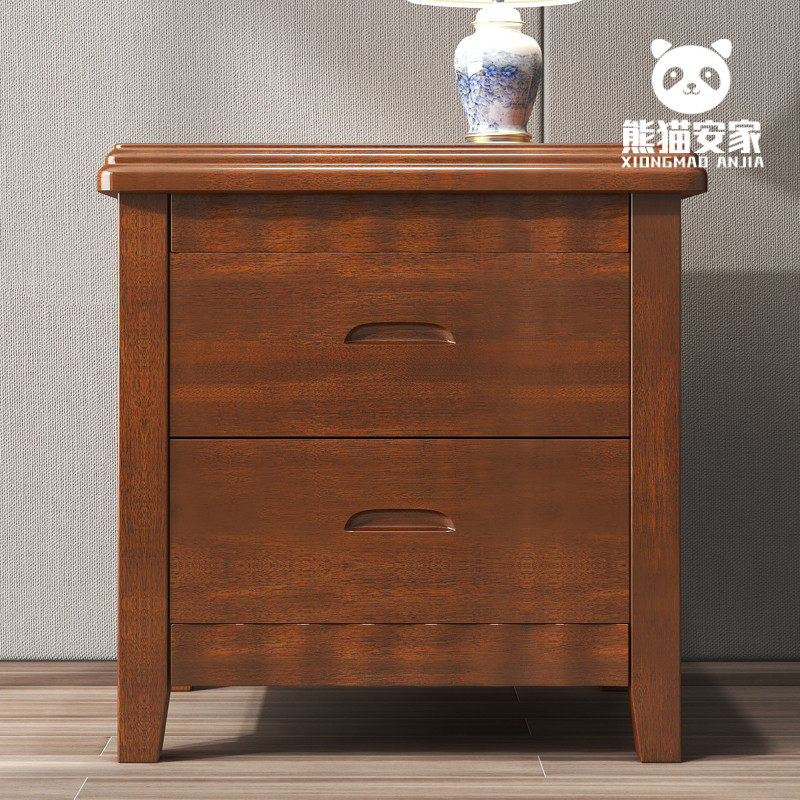 Dormitory Bed Head Cabinet Solid Wood Minima Modern Containing Cabinet Oak Wood Original Wood Color Mini Side Cabinet Bedroom Economy Type Home