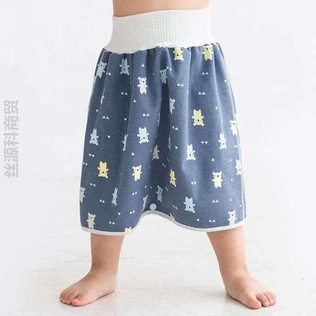 Waterproof safety pad diaper pants ຕ້ານການຮົ່ວໄຫລຕ້ານໄລຍະເວລາຝ້າຍ summer diaper skirt pad artifact skirt ສໍາລັບເດັກນ້ອຍແລະເດັກຍິງ