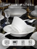 Dish Set for Home Use 2025 New Model Jingdezhen Ceramic Tableware Underglaze Color Pure White Tableware Bowls Plates Chopsticks Housewarming
