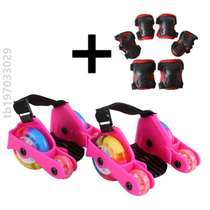 Wind Fire Children PU Shine with wheels Skating Shoes Learn Storm Walking Shoes Assist Wheel Slide Starry Sky Skates Light Wheel Four Wheels