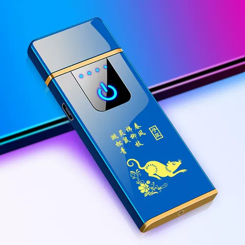 Мужская защитная ветрозащитная бесшумная креативная высококлассная зажигалка с зарядкой, китайский гороскоп, делается под заказ