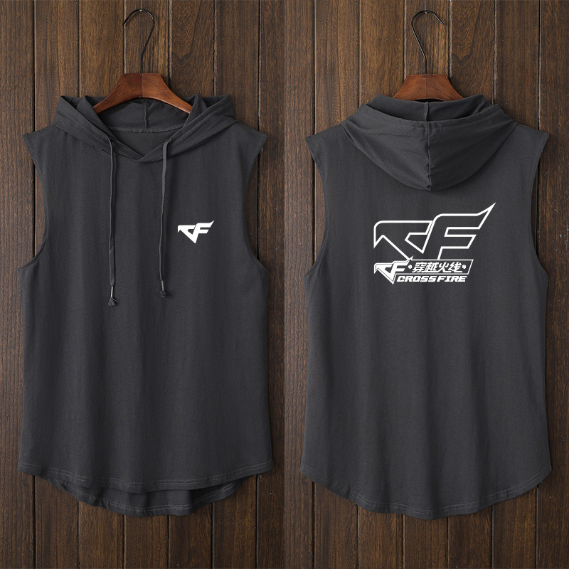 Cf Team Crossfire Thor Fire Kirin Professional League Cft Hooded Vest T-Shirt Sleeveless Short Sleeve Casual Clothing