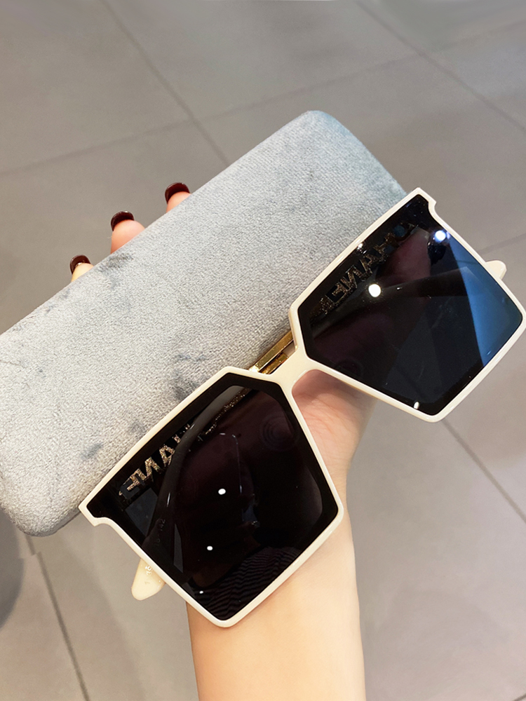 Cherry Koko Sunglasses Female Anti-UV Shade Sunglasses Male Net Red Square Beige Personality Glasses Male