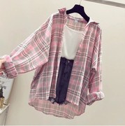 Voan áo sơ mi kẻ sọc nữ mùa hè váy 2020 Han Fan loose-fitting cardigan sun-kissed lâu mới trên quần áo áo khoác mỏng