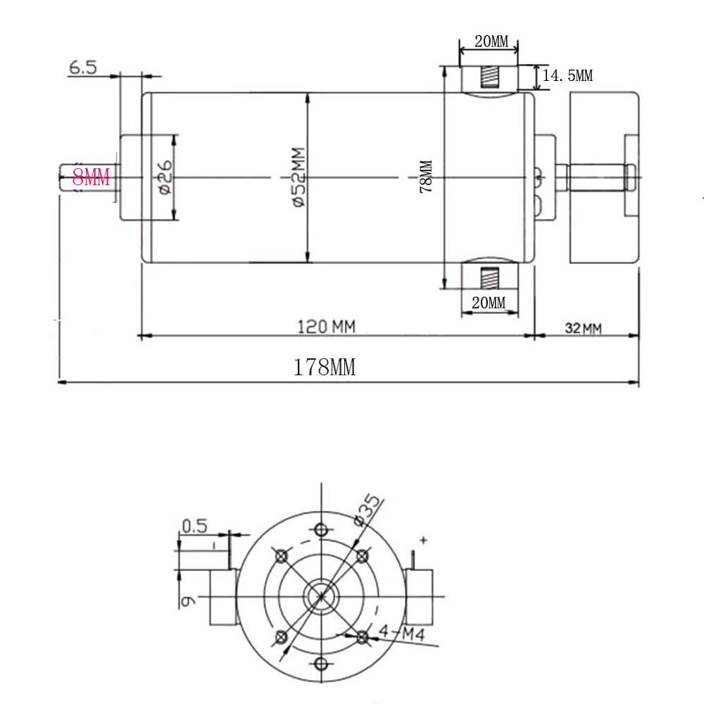 Шпиндель 500w dc 110v 风冷主轴外置高速电机调速器电源夹具pcb雕刻机主轴