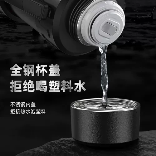 Термос, вместительный и большой чайник для путешествий из нержавеющей стали, нержавеющая сталь AISI 304, объем 1