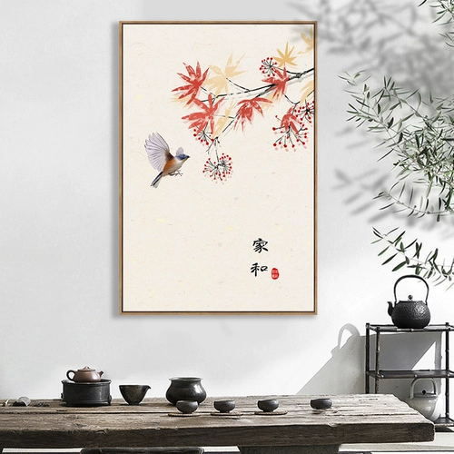 Новая китайская народная декоративная живопись дзен живопись каллиграфия гостиная диван фоновый фон фоны