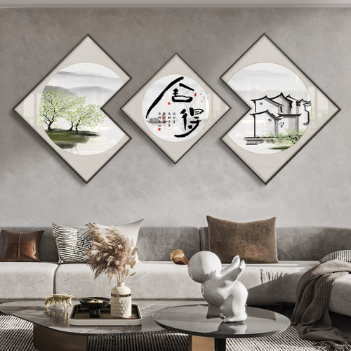 Новая китайская в стиле гостиная декоративная живопись Санлиан тиха