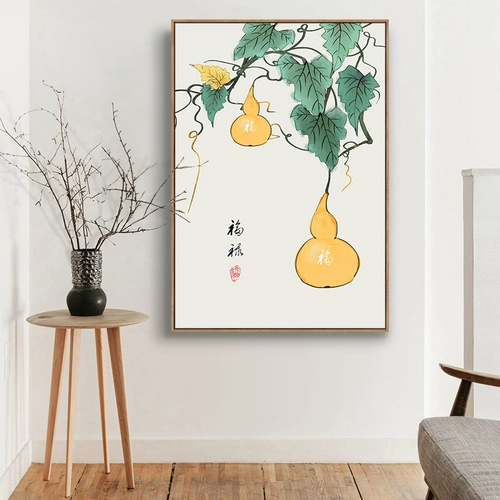 Новая китайская народная декоративная живопись дзен живопись каллиграфия гостиная диван фоновый фон фоны