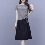 Комплект, юбка, летняя летняя одежда для матери, 2025 года, короткий рукав