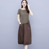 Комплект, юбка, летняя летняя одежда для матери, 2025 года, короткий рукав