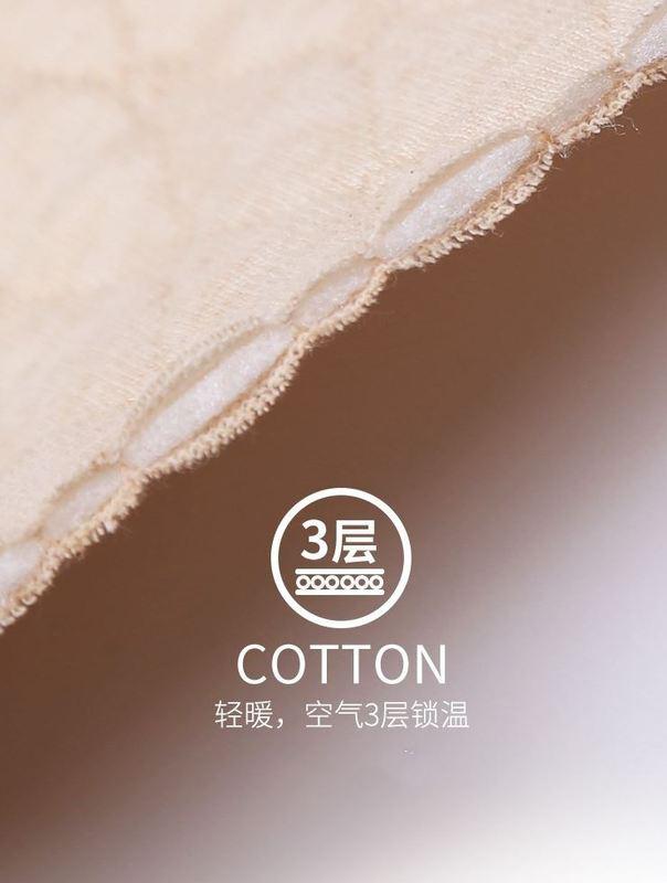 Tinh khiết bông dày mens đồ lót ấm quần cotton mùa thu nửa cao cổ trong quần áo len mùa thu cổ áo lạnh bông bộ.