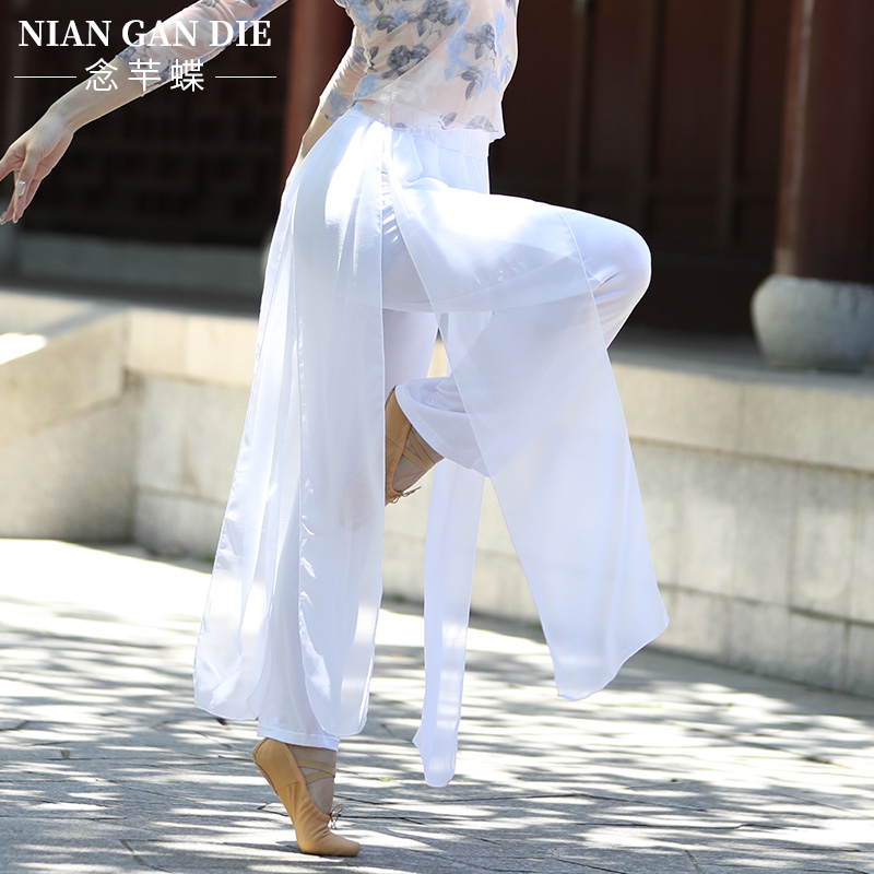 Classical dance clothes female Chinese modern dance wide-leg pants modal chiffon elegant drape dancing body training clothes
