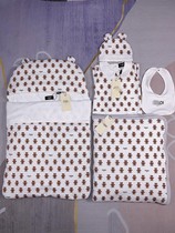 2023 European and American Fan beginner baby conjoined clothes spring autumn new products male and female baby khau hat Sub-mouth sleeping bag quilt
