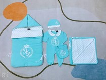 2022 freshmen baby full moon 100 days climbing to the age of one European and American ocean gas halagha hat with a sleeping bag of quilts