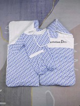 2022 Autumn Winter New Pint Baby Pure Cotton One-piece Dress Long Sleeve Pure Cotton Khae Newborn Pajamas With Five Pieces Of Clothing