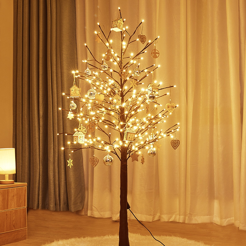Glowing Christmas Tree New Year Lights Branch New Floor-Standing Encrypted Hanging Ball Light 1.8m Decorations Large Size Atmosphere Glowing Christmas Tree New Year Lights Branch New Floor-Standing Encrypted Hanging Ball Light 1.8m Decorations Large Size Atmosphere
