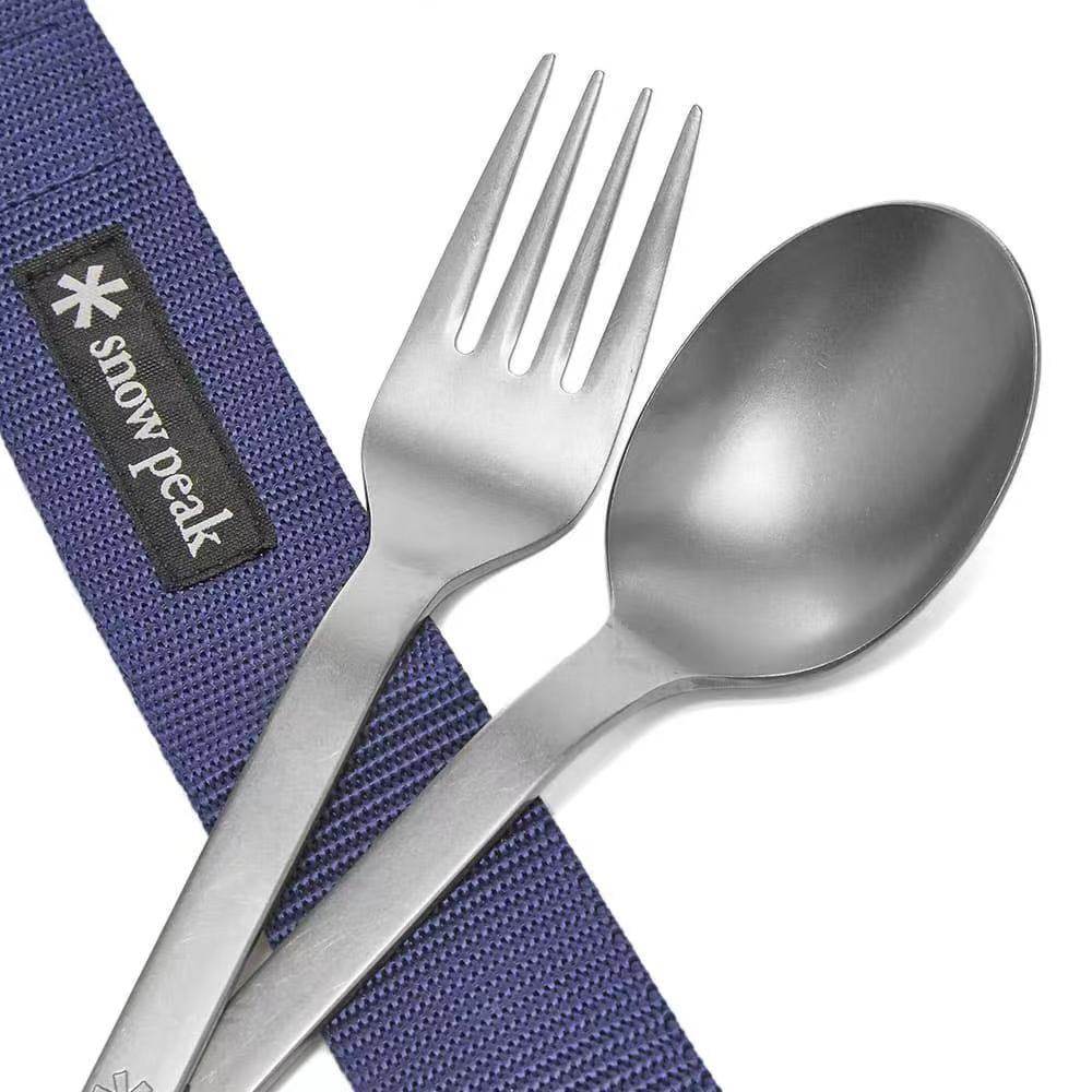 Snow Peak SCT-002 outdoor camping titanium fork spoon combination set SF