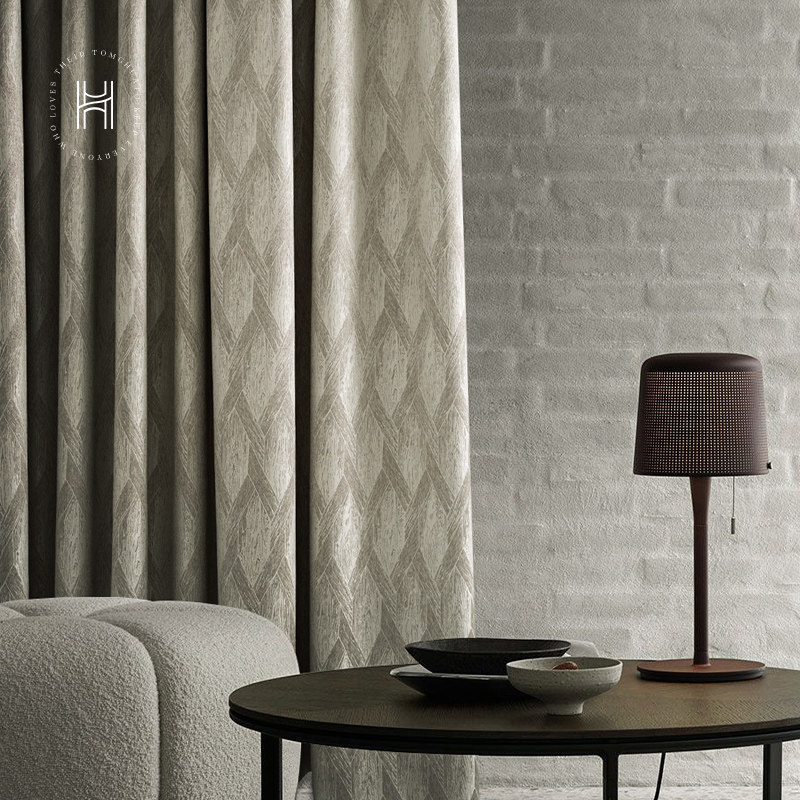 Modern minimalist light lavish curtains shading 2021 New living room Bedroom high-end thickened high precision jacquard custom