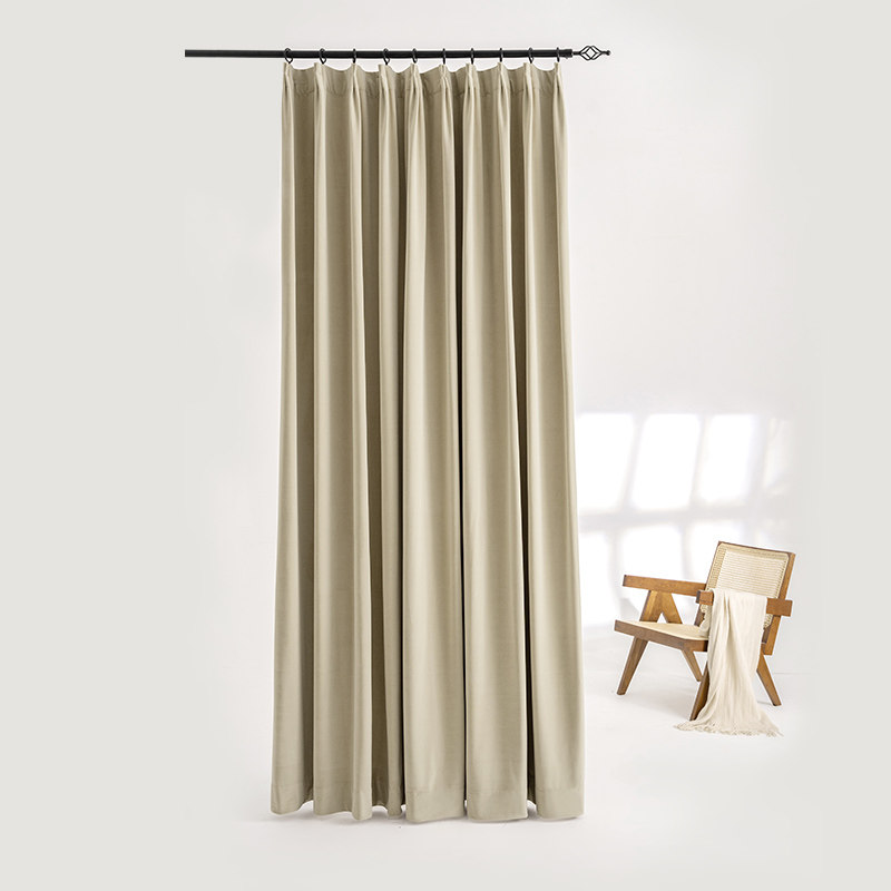 Milk Oil Color Flannel Curtain Bedroom All Shading Modern Minimalist Light Extravagant 2021 New Living Room High-end Custom