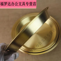 Chinese special thick copper disc machine pure plate bronze ware dinner plate round copper disc steamed chicken copper disc precious metal disc 24cm copper disc)