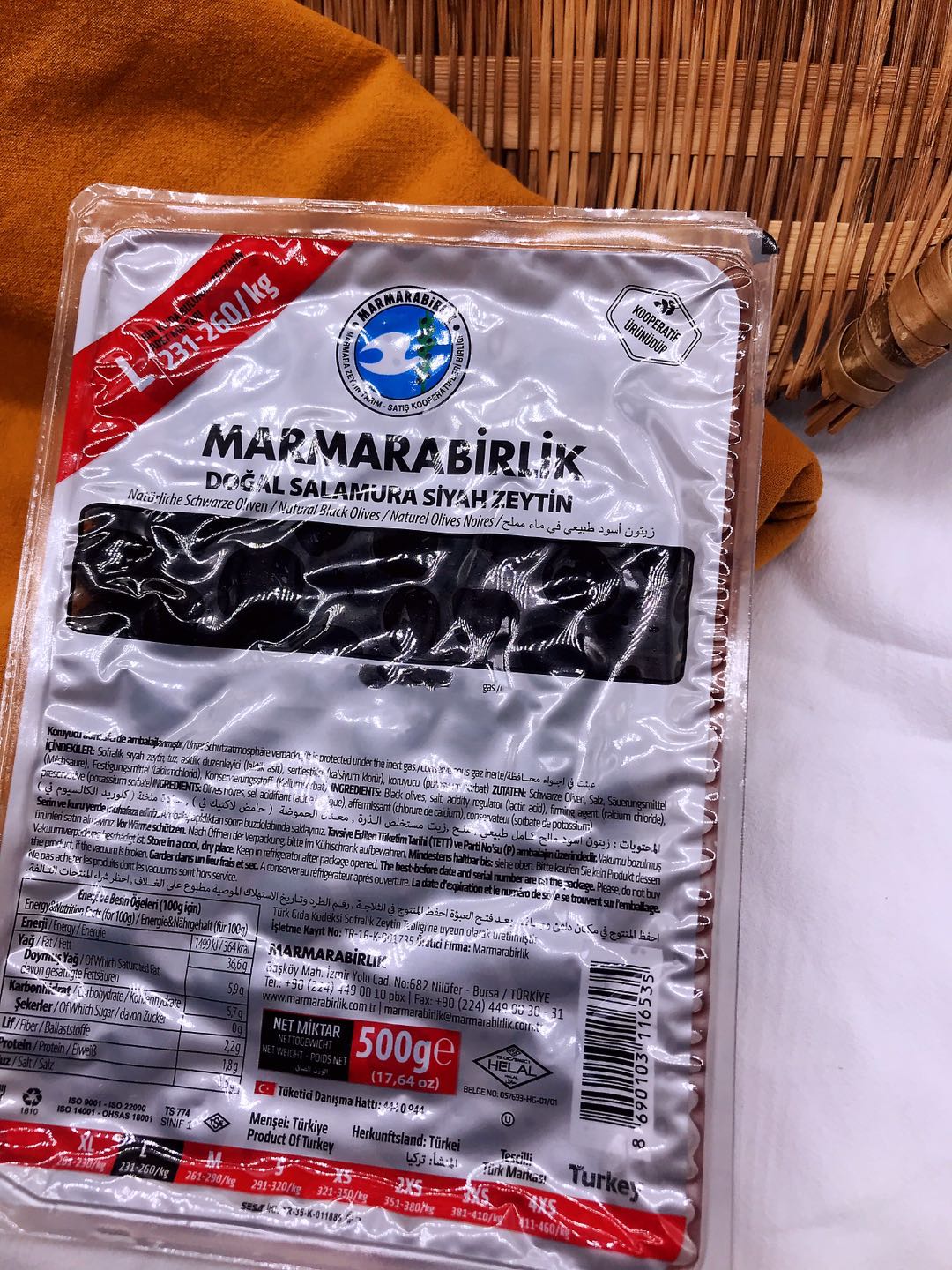 Turkeys black olive500g Turkey imports olive fruit black olives ready-to-eat salad ingredients-Taobao