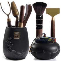 Tea clip Wooden teacup clip Tea clip Tweezers Tea drinking tool Tea ceremony six gentlemen set Kung Fu tea accessories