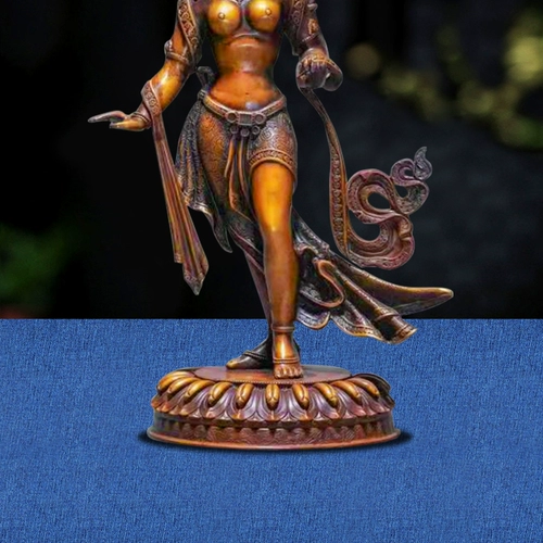 Тибетская поставка Будды поставки медной замораживающая мать -будда статуи тантрическая статуя статуи Будды Высокие 32 см статуи статуи Бесплатная доставка бесплатная доставка