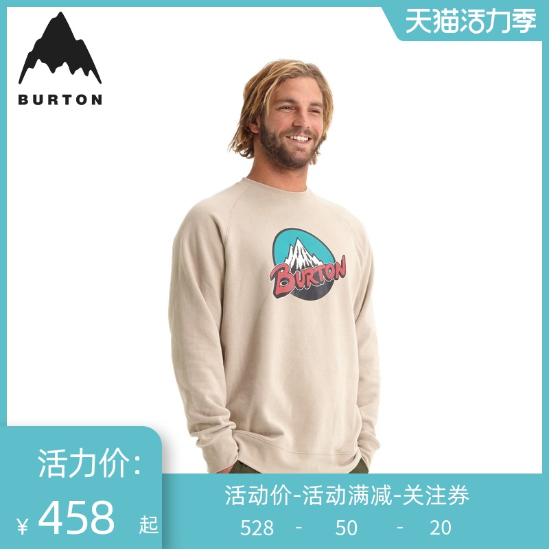 BURTON BURTON men RETRO MTN sweater sweatshirt trend spring and autumn round neck casual 213961